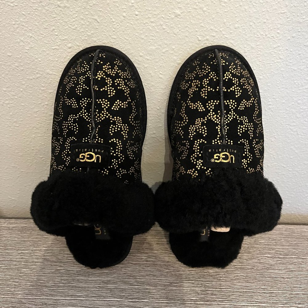 UGGs Women's Scuffette with Gold Swirls